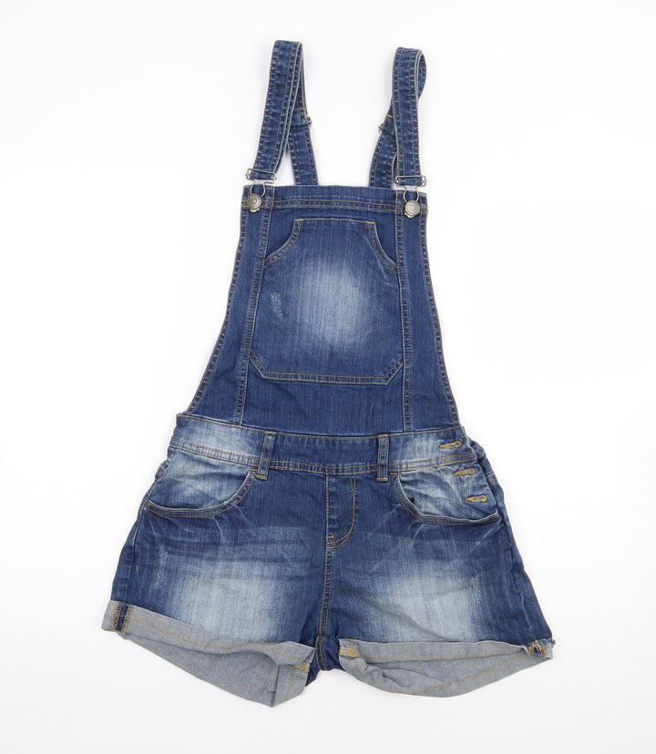 Be Inside Womens Blue  Cotton Dungaree One-Piece Size S L4 in