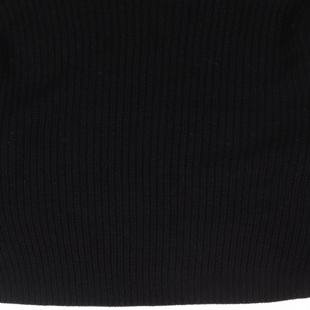 New Look  Womens Black Crew Neck  Acrylic Pullover Jumper Size L