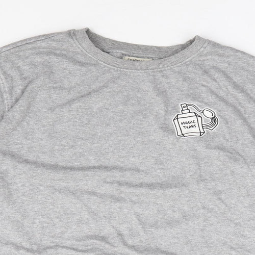 Pull & Bear Womens Grey  Cotton Pullover Sweatshirt Size S  Pullover