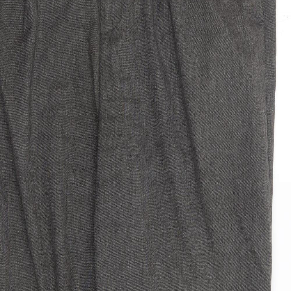 Dunnes Mens Grey  Polyester Trousers  Size 38 L33 in Regular Zip