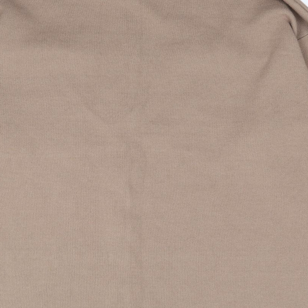 Primark Womens Brown Crew Neck  Polyester Cardigan Jumper Size L