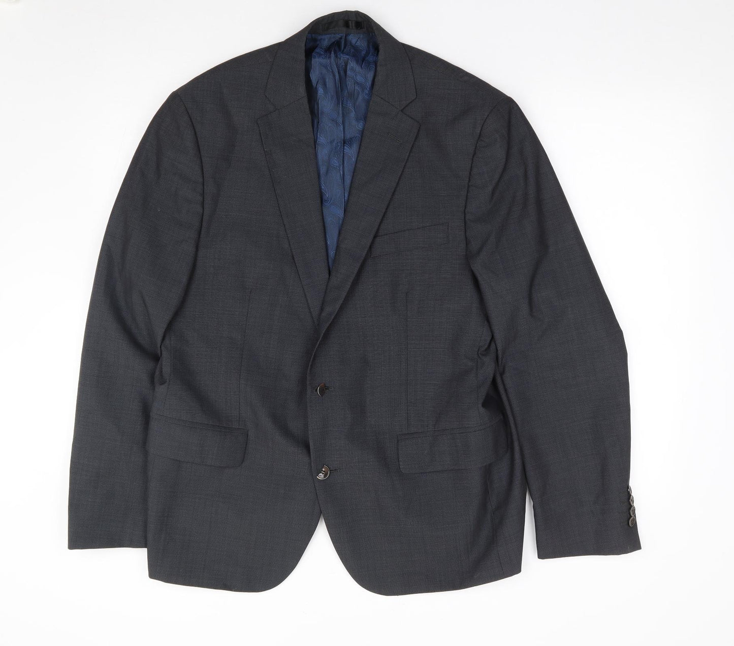 Jeo Ferrer Mens Grey  Wool Jacket Suit Jacket Size 42