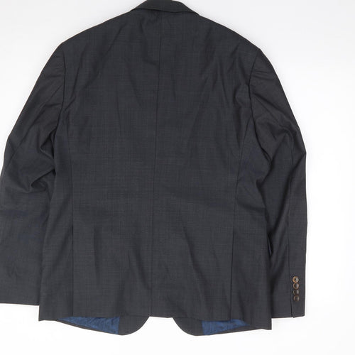 Jeo Ferrer Mens Grey  Wool Jacket Suit Jacket Size 42