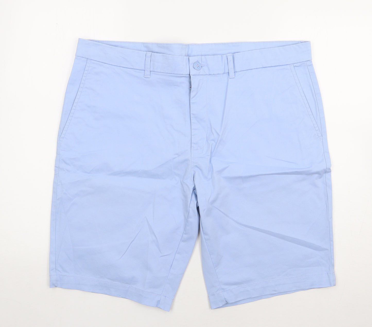 Dunnes Mens Blue  Cotton Chino Shorts Size 40 L10 in Regular Zip