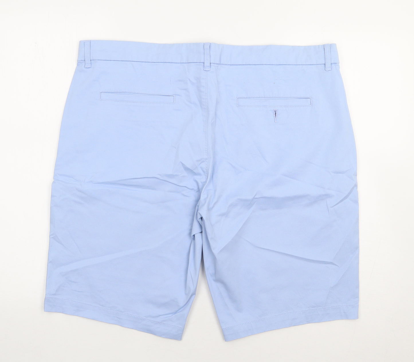 Dunnes Mens Blue  Cotton Chino Shorts Size 40 L10 in Regular Zip