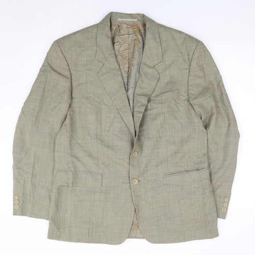 Varteks International Mens Green  Polyester Jacket Suit Jacket Size 40