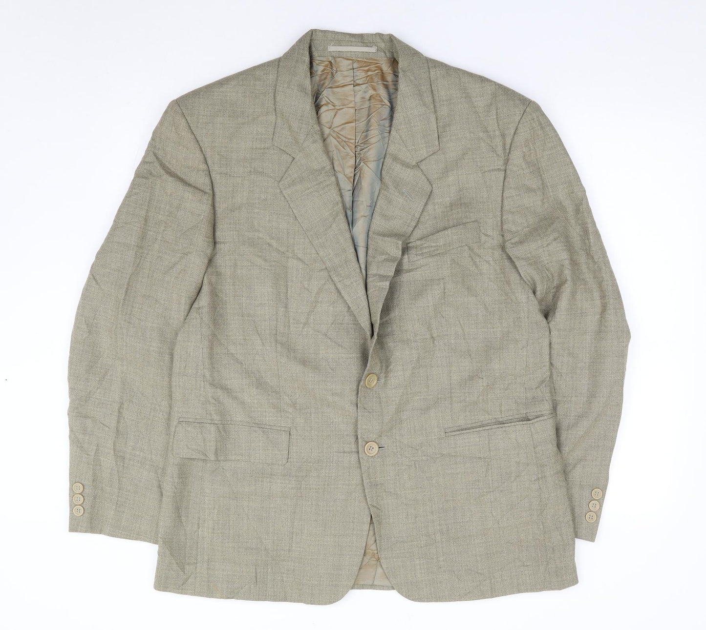 Varteks International Mens Green  Polyester Jacket Suit Jacket Size 40