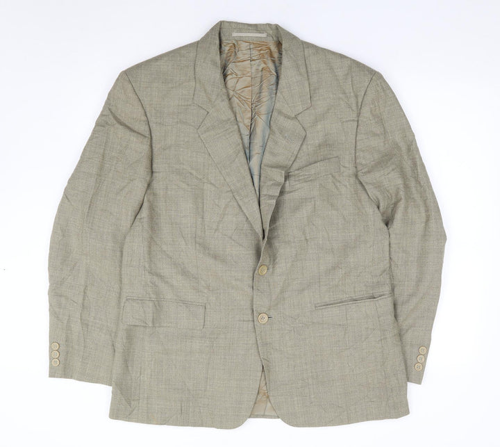 Varteks International Mens Green  Polyester Jacket Suit Jacket Size 40