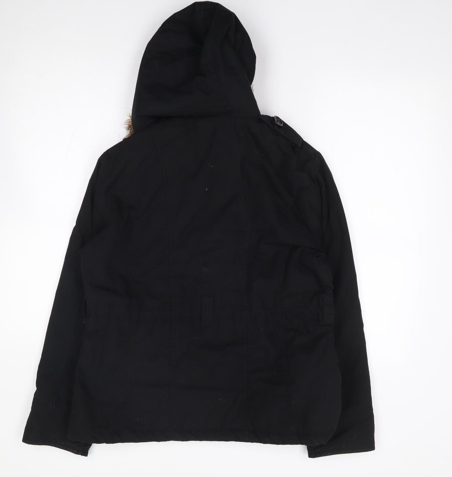 TG Womens Black   Parka Coat Size 12  Zip