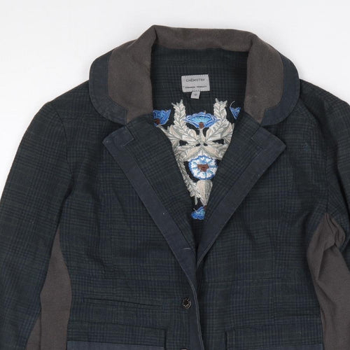 Chemistry Womens Green Plaid  Jacket  Size 12  Button
