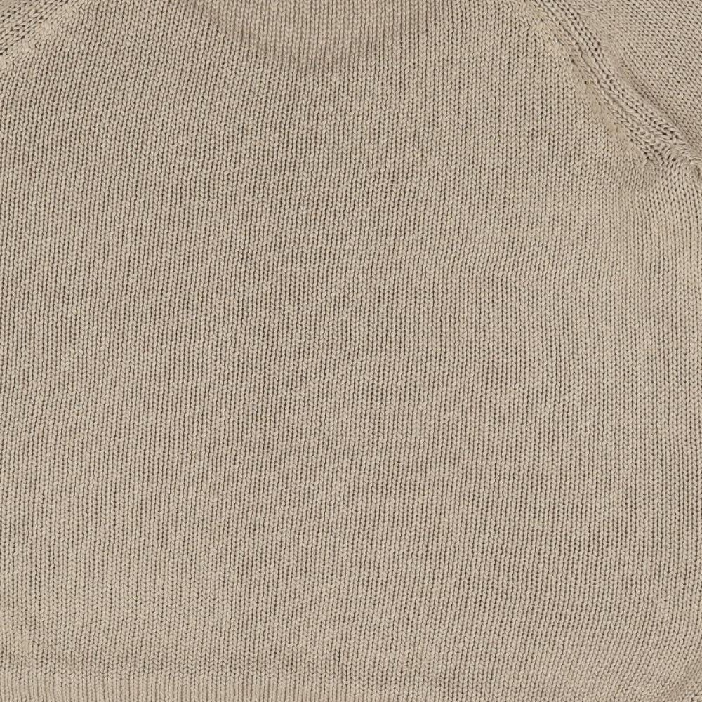 H&M  Womens Beige V-Neck  Acrylic Pullover Jumper Size L