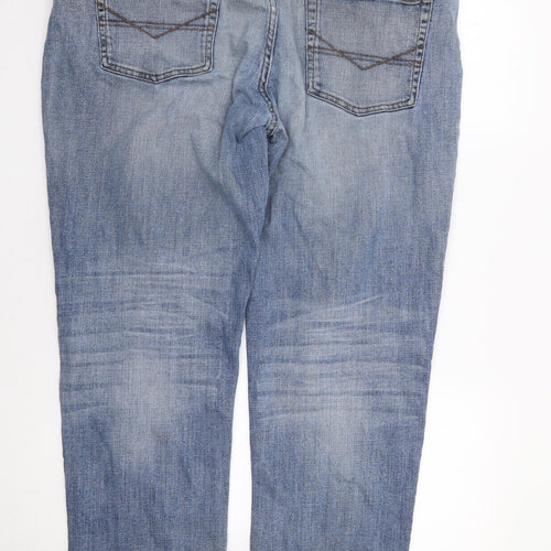 Maine Mens Blue  Cotton Straight Jeans Size 40 L31 in Regular Zip