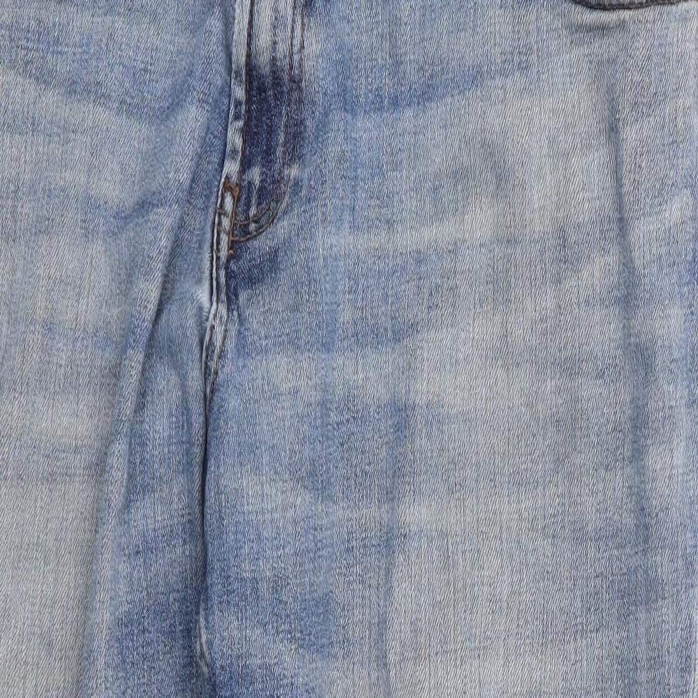 Maine Mens Blue  Cotton Straight Jeans Size 40 L31 in Regular Zip