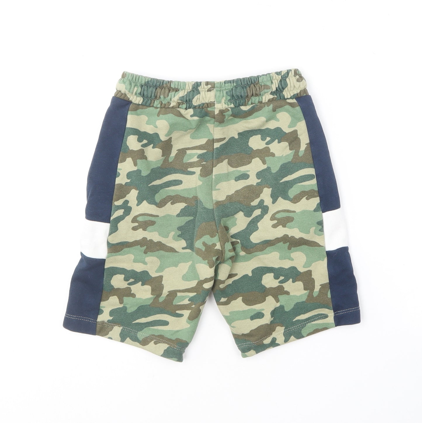 NEXT Boys Green Camouflage Cotton Sweat Shorts Size 7 Years  Regular