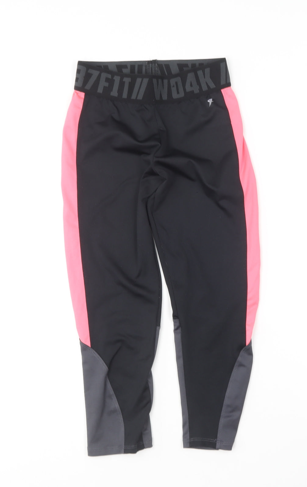 Primark Womens Black  Polyester Compression Leggings Size 8 L19 in Regular