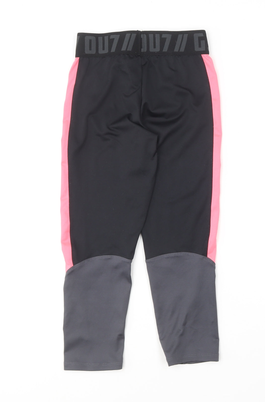 Primark Womens Black  Polyester Compression Leggings Size 8 L19 in Regular