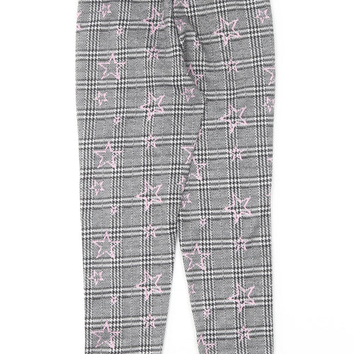 Matalan Girls Pink Houndstooth Polyester Carrot Trousers Size 9 Months  Regular