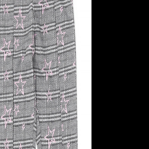 Matalan Girls Pink Houndstooth Polyester Carrot Trousers Size 9 Months  Regular
