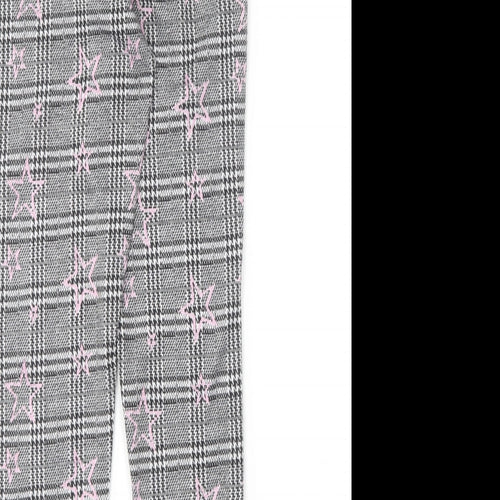 Matalan Girls Pink Houndstooth Polyester Carrot Trousers Size 9 Months  Regular