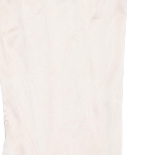 PRETTYLITTLETHING Womens Gold  Polyester Slip Dress  Size 4  Square Neck