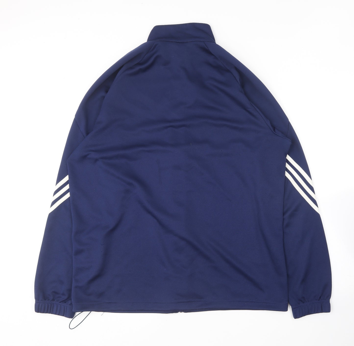 adidas Mens Blue  Polyester Full Zip Sweatshirt Size XL