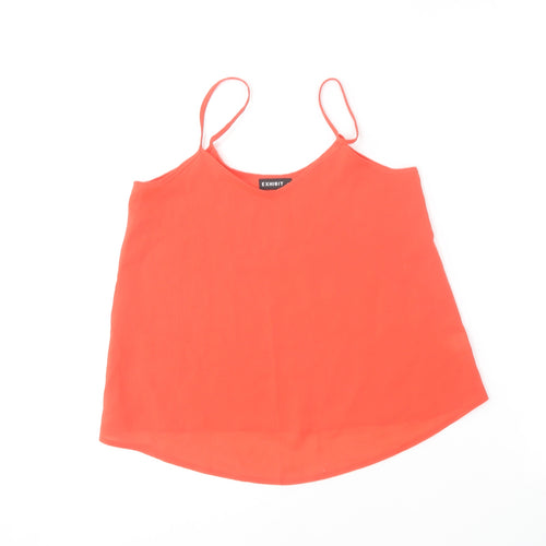 Exhibit  Womens Red  Polyester Camisole T-Shirt Size 8 Sweetheart