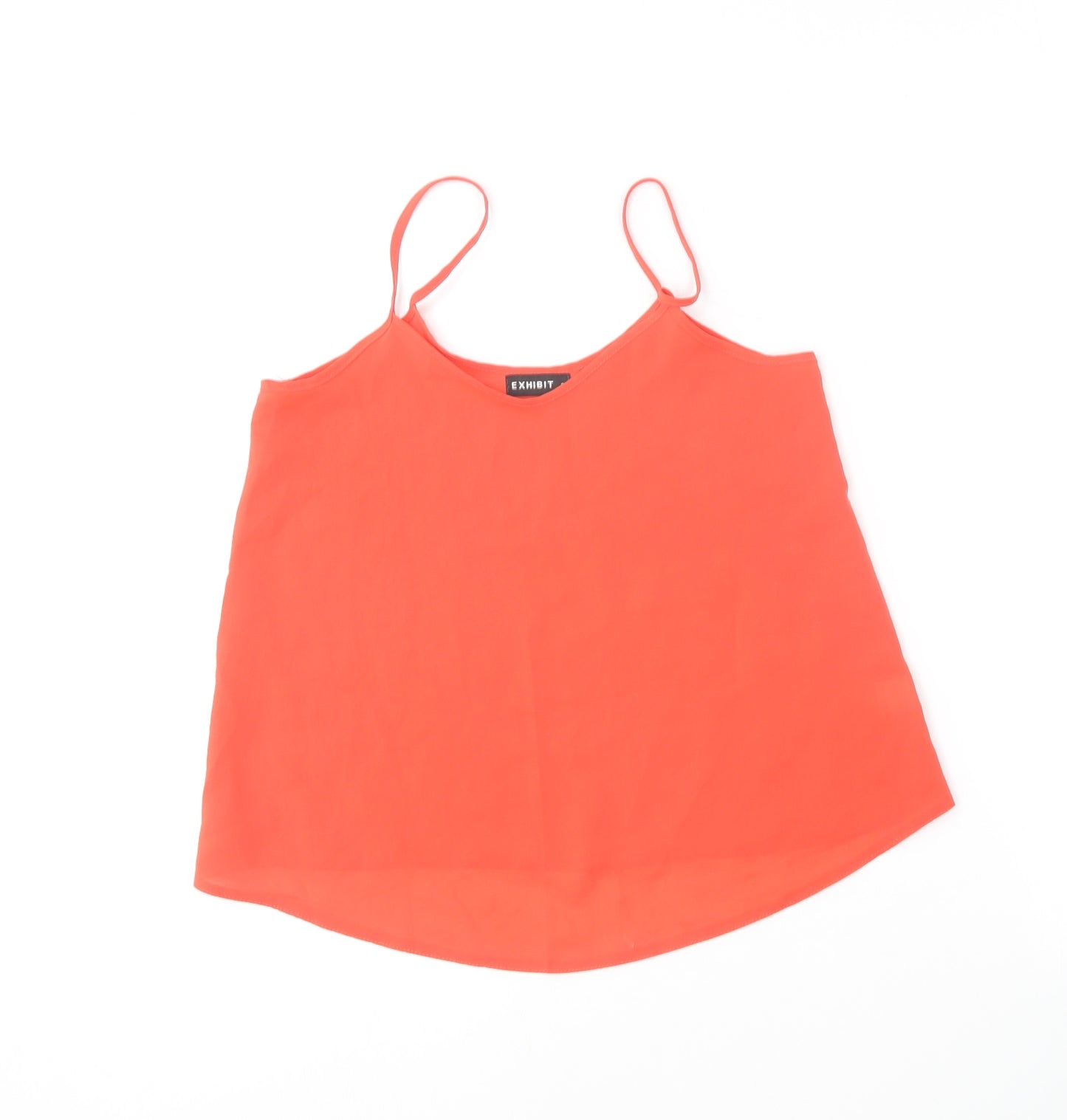 Exhibit  Womens Red  Polyester Camisole T-Shirt Size 8 Sweetheart