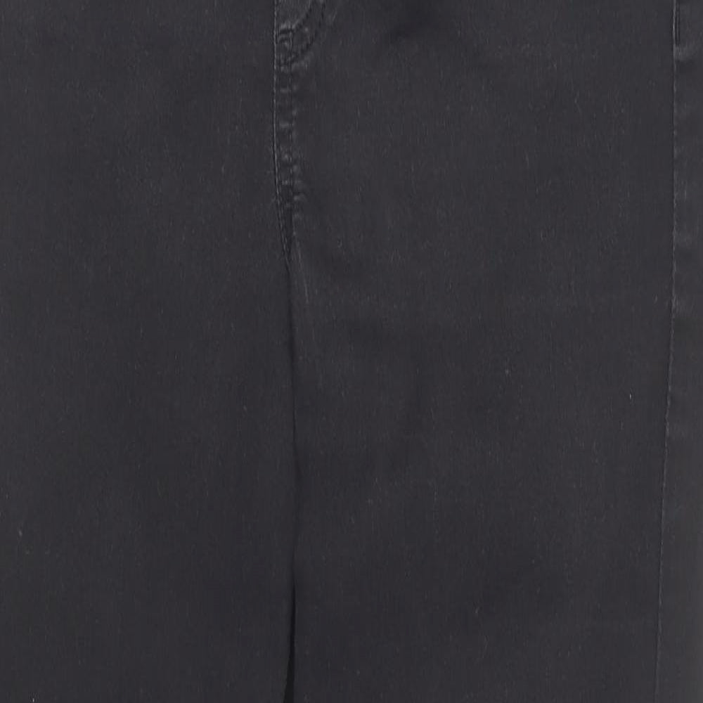 F&F Womens Black  Cotton Jegging Trousers Size 12 L27 in Regular