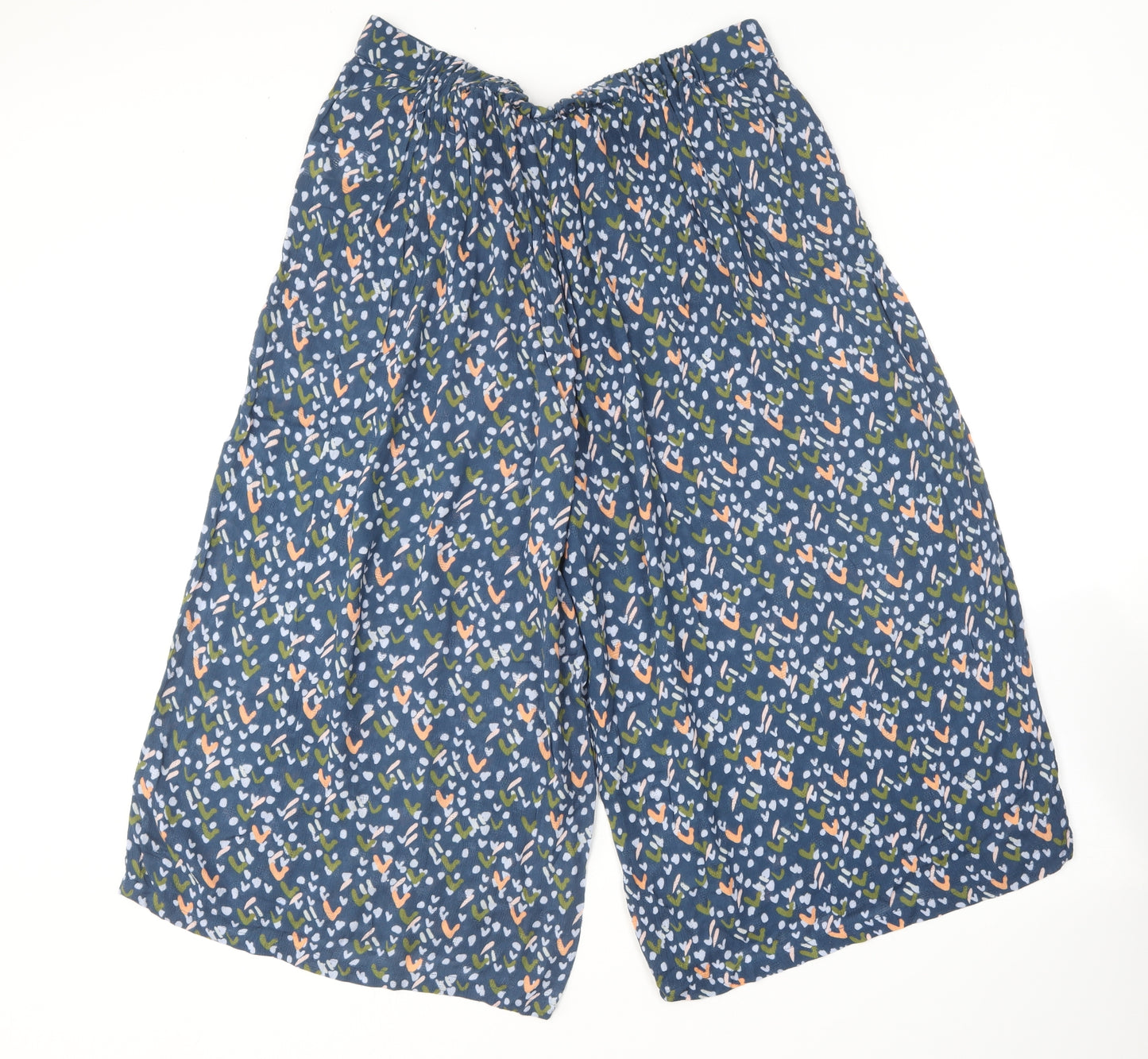White Stuff Womens Multicoloured Geometric Viscose Trousers  Size 14 L20 in Regular