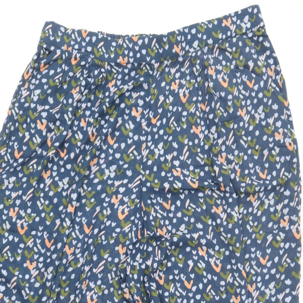 White Stuff Womens Multicoloured Geometric Viscose Trousers  Size 14 L20 in Regular