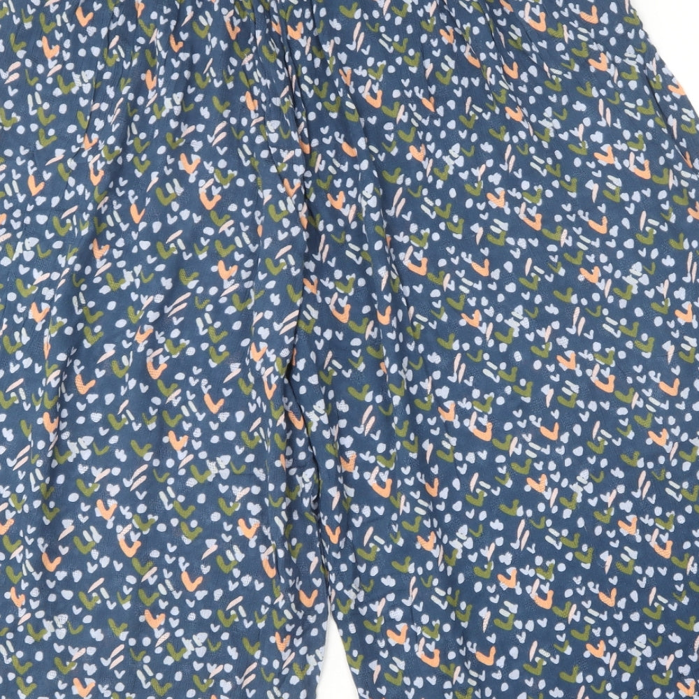 White Stuff Womens Multicoloured Geometric Viscose Trousers  Size 14 L20 in Regular