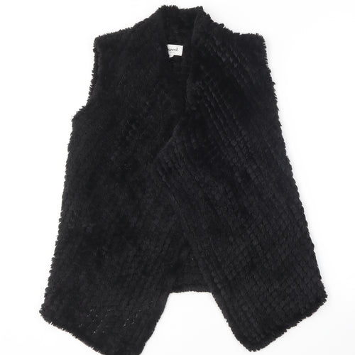 Seed Heritage Womens Black V-Neck  Polyester Cardigan Jumper Size S