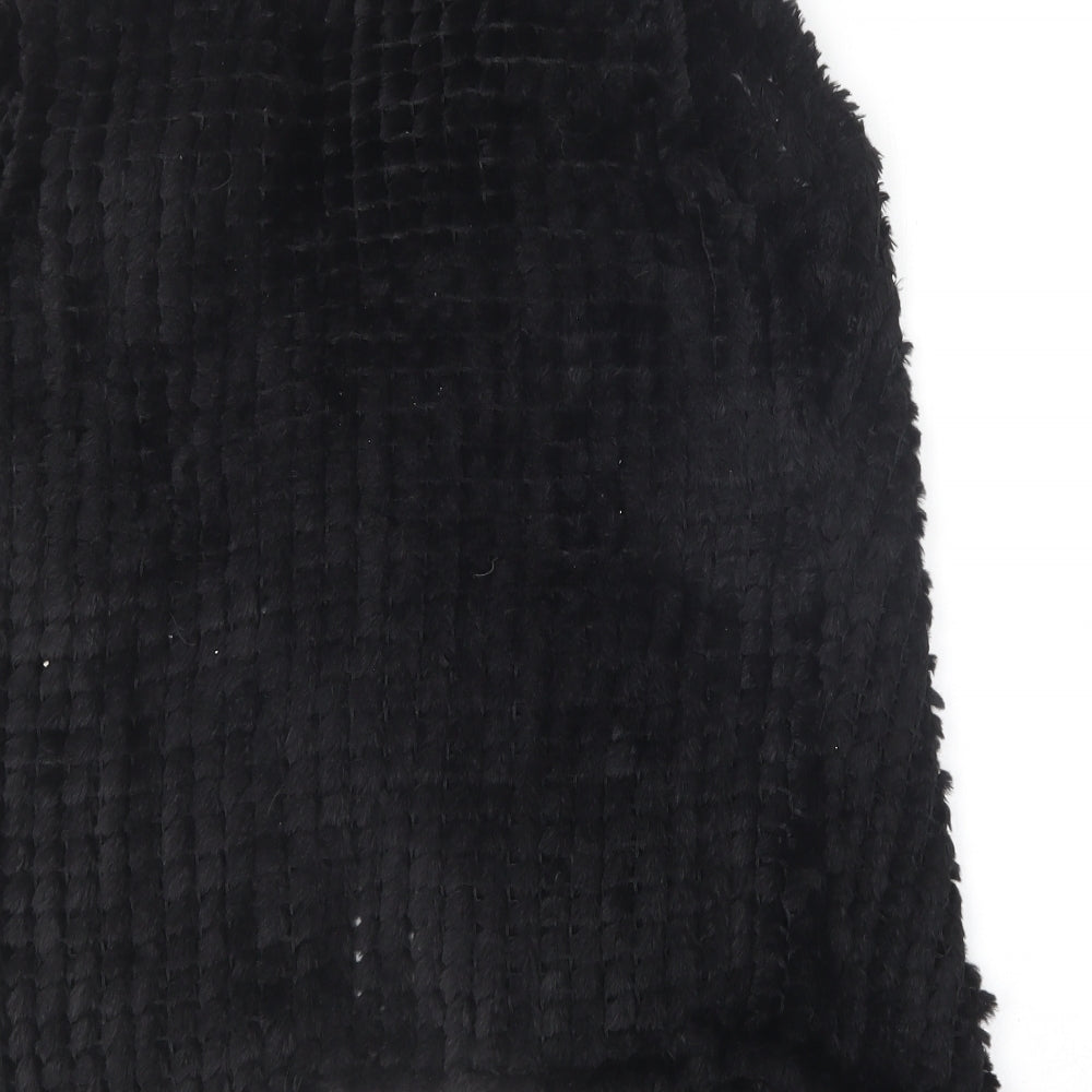 Seed Heritage Womens Black V-Neck  Polyester Cardigan Jumper Size S