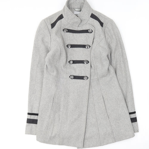 Red Herring Womens Grey   Overcoat Coat Size 10