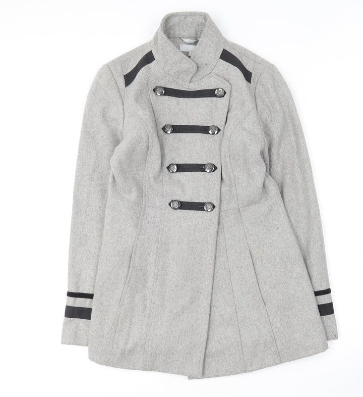 Red Herring Womens Grey Overcoat Coat Size 10