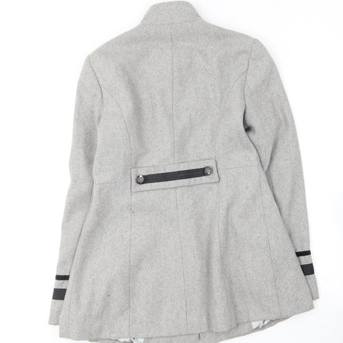 Red Herring Womens Grey   Overcoat Coat Size 10