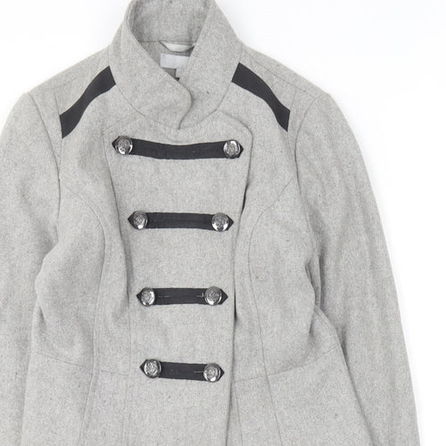 Red Herring Womens Grey   Overcoat Coat Size 10