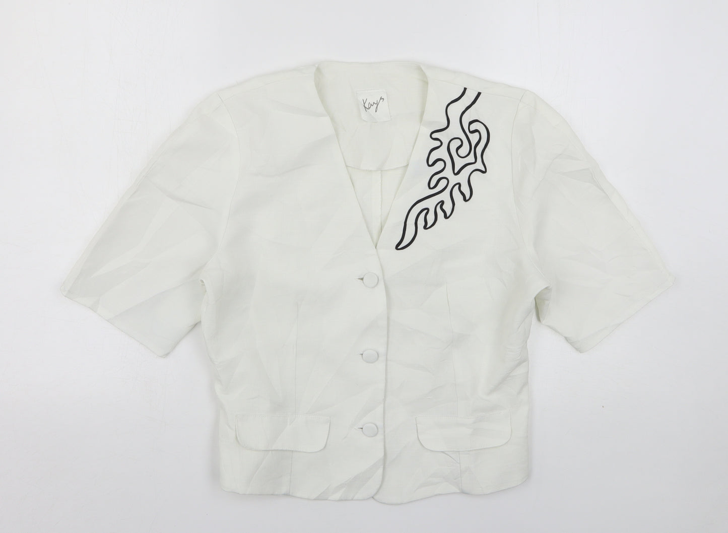 Kays Womens White  Polyester Jacket Blazer Size 12