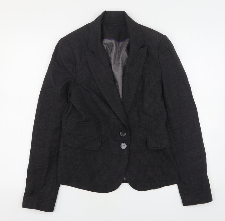 F&F Womens Grey Polyester Jacket Suit Jacket Size 12