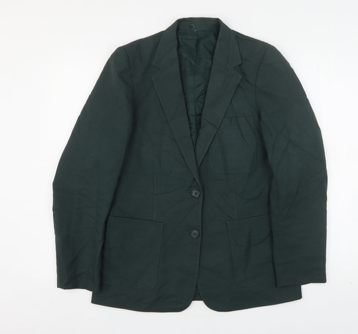 John Lewis Womens Green Polyester Jacket Suit Jacket Size 12