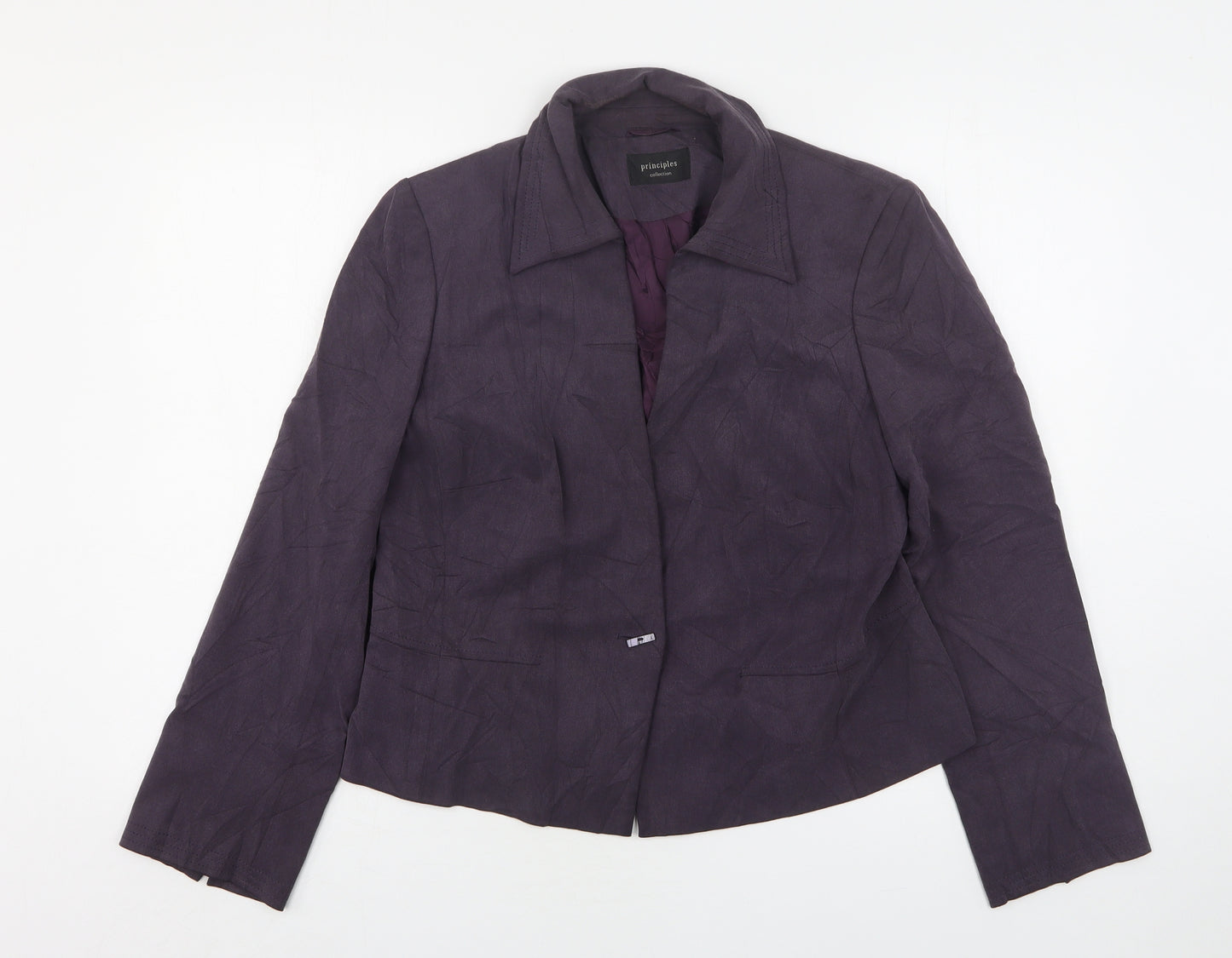 Principles  Womens Purple  Lyocell Jacket Blazer Size 16