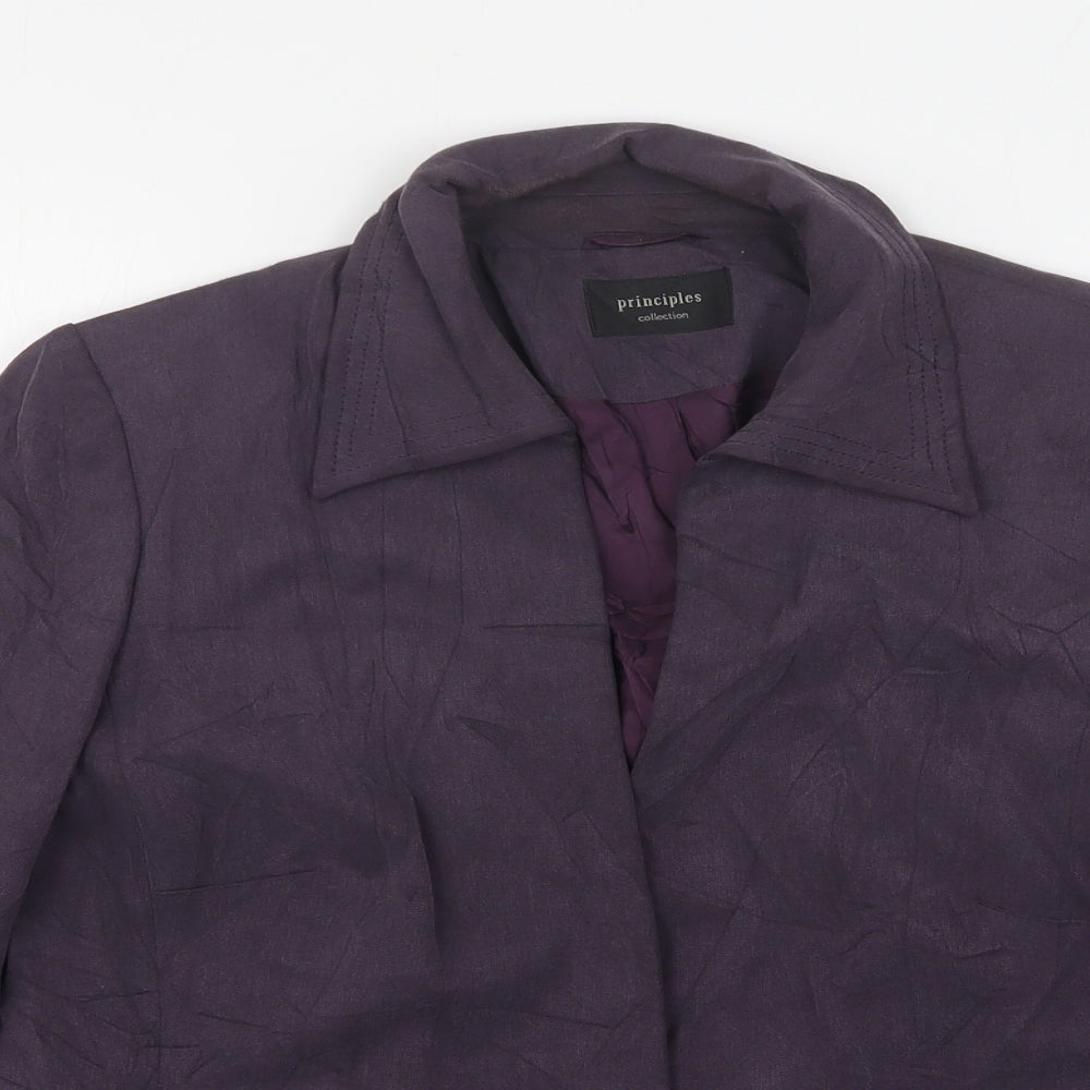 Principles  Womens Purple  Lyocell Jacket Blazer Size 16