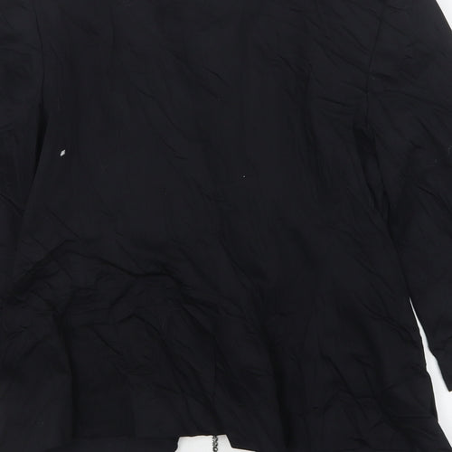 Et Vous Womens Black  Cotton Jacket Blazer Size 10