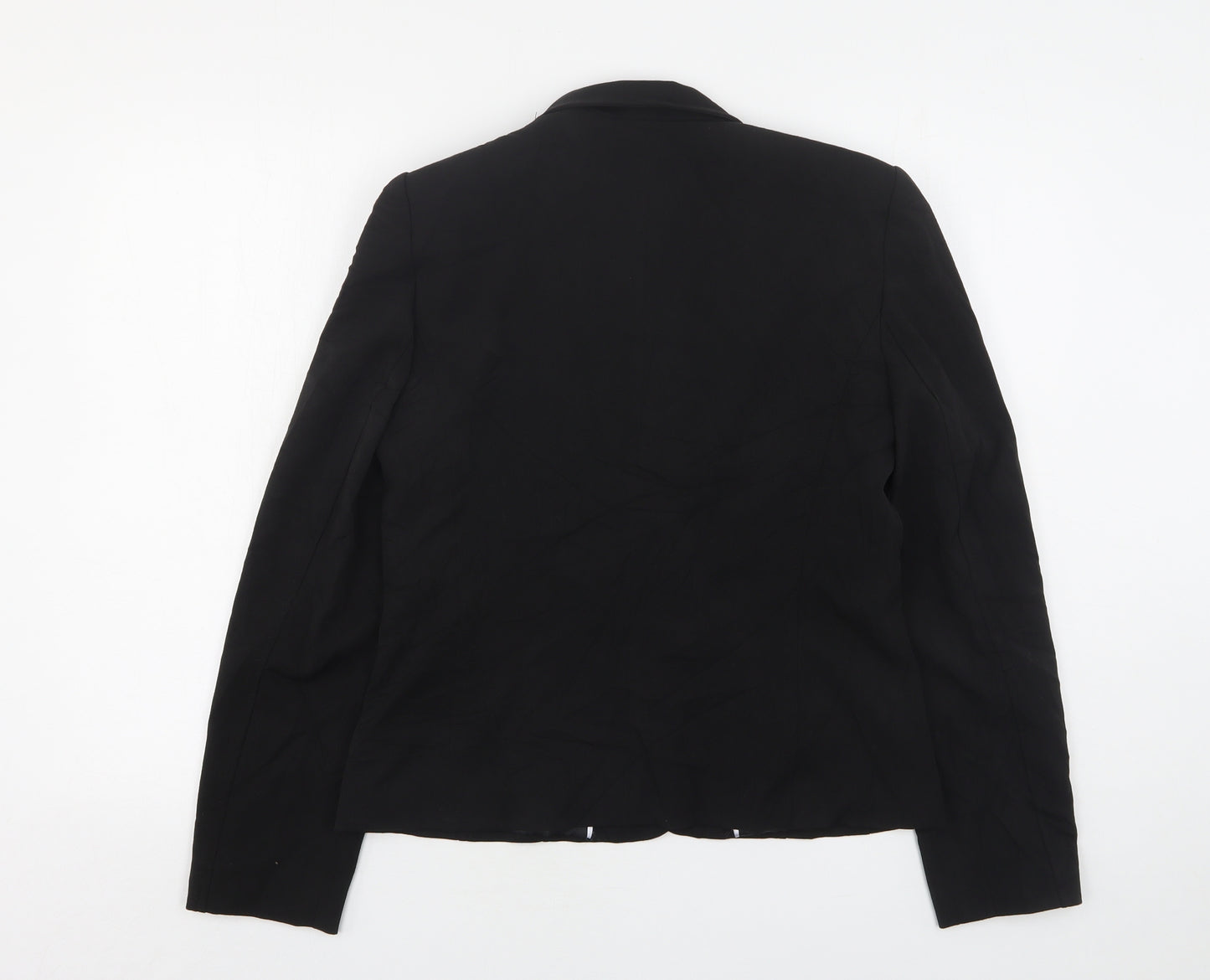Select Womens Black  Polyester Jacket Suit Jacket Size 12