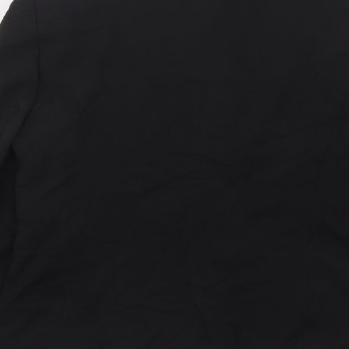 Select Womens Black  Polyester Jacket Suit Jacket Size 12