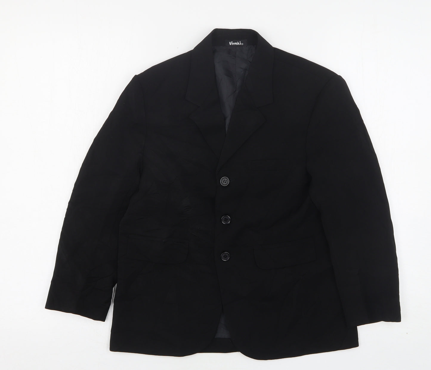 VivaKi Boys Black   Jacket Blazer Size 7 Years