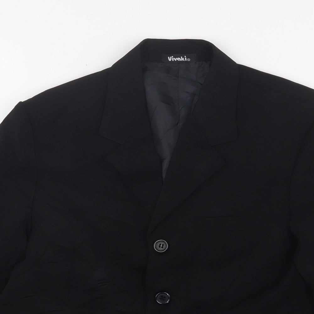 VivaKi Boys Black   Jacket Blazer Size 7 Years