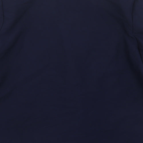 Preworn Womens Blue  Polyester Jacket Suit Jacket Size 18