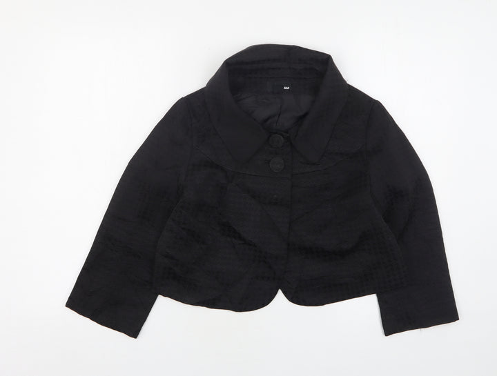 H&M Womens Black Houndstooth  Jacket  Size 8