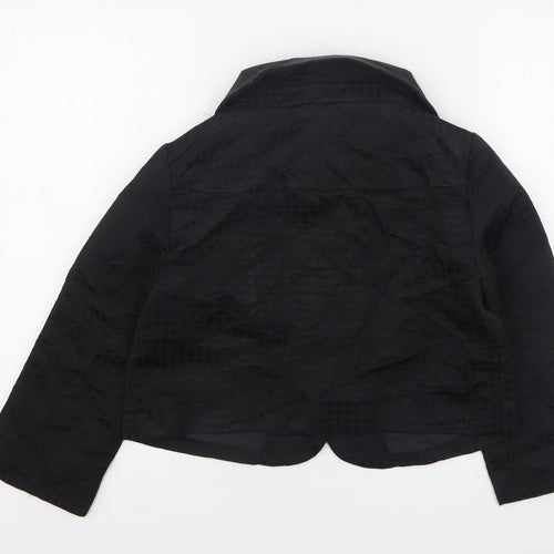 H&M Womens Black Houndstooth  Jacket  Size 8